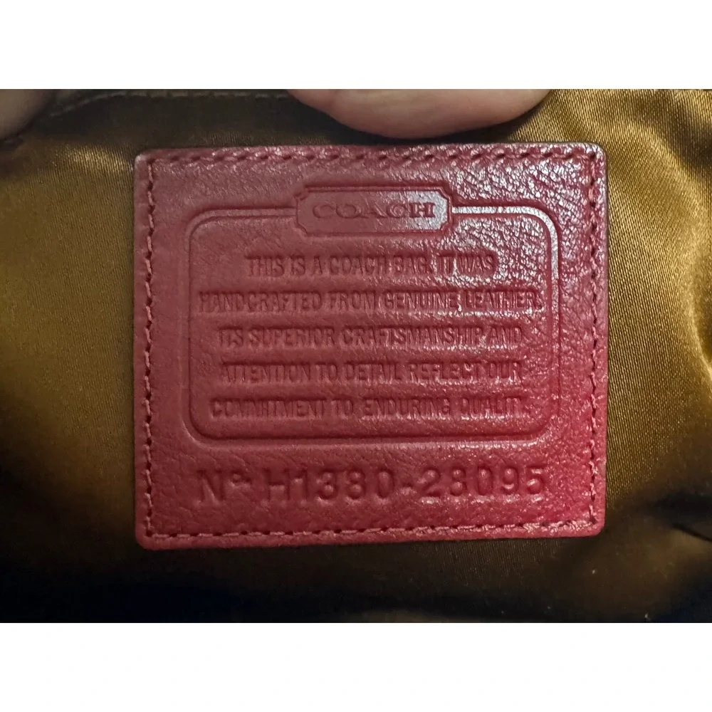 Coach Kelsey Satchel Red Pebbled Leather Gold Hardware Tote Bag Handbag
